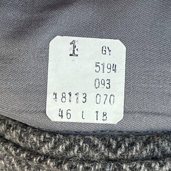 Farah Westernwear Mens Gray Herringbone 100% Wool  Sportcoat Jacket 46L - Read - Picture 10 of 15